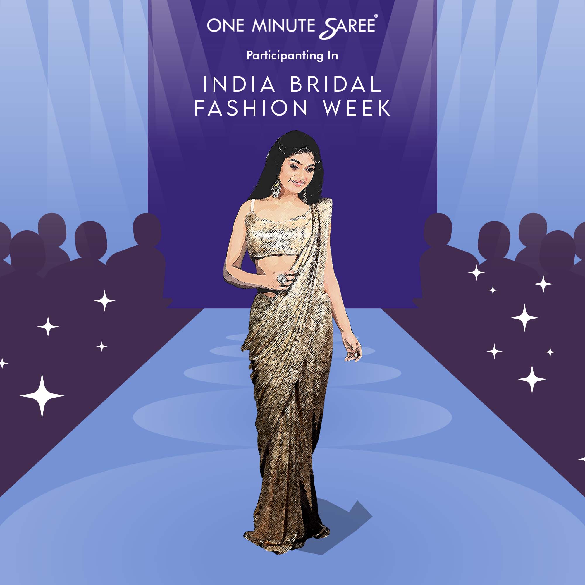 One Minute Saree -- ONLY Indian-American Brand   Ruling the Runway at India Beach Fashion Week 2023